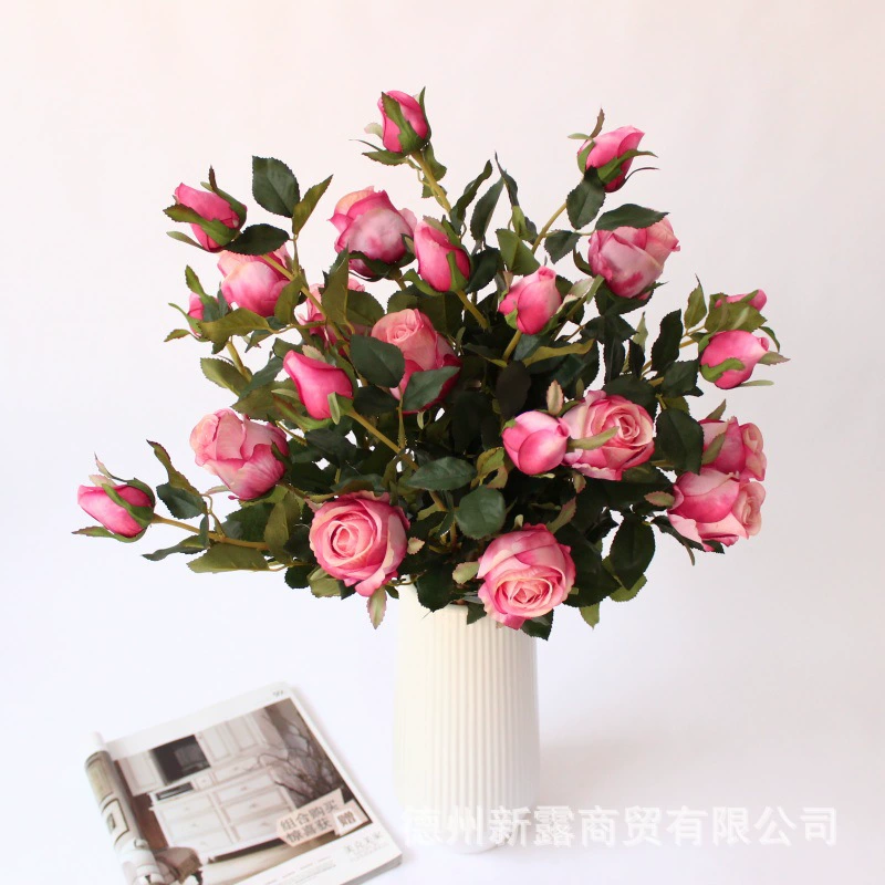 2 đầu phong cách châu Âu retro hoa hồng vương miện bán chạy Phong cách châu Âu retro cao cấp hoa nhân tạo trang trí hoa lụa - Hoa nhân tạo / Cây / Trái cây