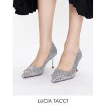 LUCIA TACCI (designer new wedding series) Glitt zircon design wedding shoes high heels