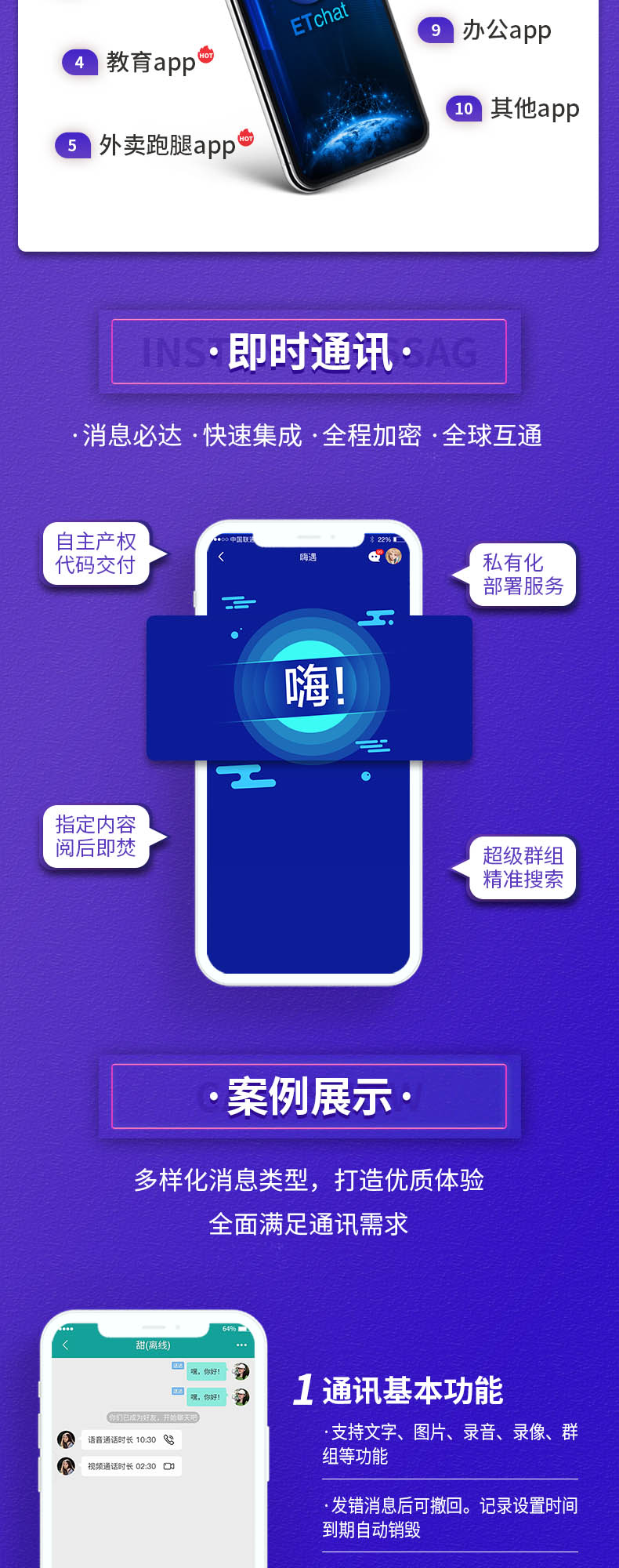 IM即时通讯开发 语音通话 群控红包转账 群禁言 阅后即焚 售源码
