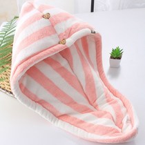 Dry hair hat female Net red same super absorbent blow-free fast dry hair artifact sleeve double layer thick bag wipe hair