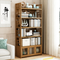 Nanzhu bookshelf shelf floor living room home solid wood storage table students children simple bookcase economy