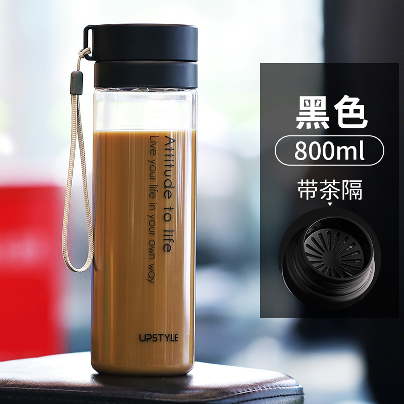 large capacity fitness water cup male summer couple water bottle student female outdoor sports portable plastic ready-to-hand cup cute