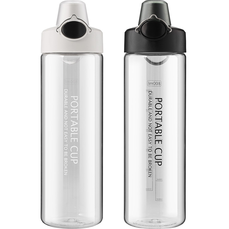 large capacity fitness water cup male summer couple water bottle student female outdoor sports portable plastic ready-to-hand cup cute