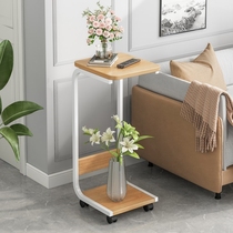 Sofa side several movable home living room net red light extravagant shelf iron art narrow small side table pole minimalist mini tea table