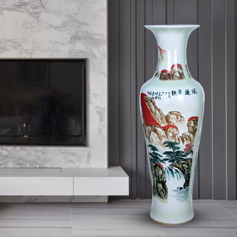 Jingdezhen ceramics hand - made scenery of large vases, new Chinese style villa hotel furnishing articles sitting room from the opened a new home