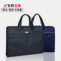 Briefcase men Business simple men office Hand bag canvas large capacity A4 file bag crossbody conference bag tide