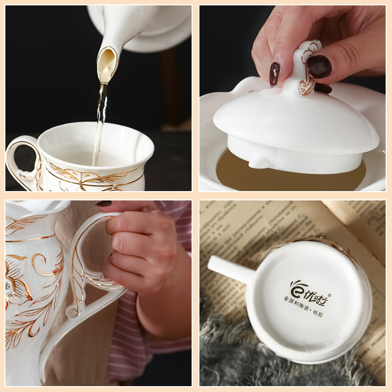 水具套装陶瓷杯下午茶茶具套装家用欧式客厅水杯茶杯茶壶咖啡杯子