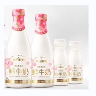 每日鲜语4.0鲜牛奶450ml*4瓶+185ml*8瓶套装12瓶低温高钙顺丰包邮