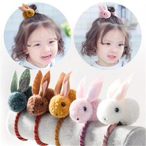 Small rabbit hair ring children rubber band head rope Han version Zhair students little girl cute hair accessories headwear accessories