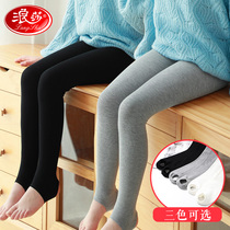 Lang Sha girl underpants spring and autumn thin children wear summer white baby black step pantyhose