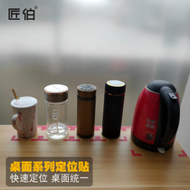 6S Desktop positioning stickers WATERPROOF FROSTED PVC MATERIAL T TYPE SPECIFICATIONS FINISHING LABEL GREEN BOTANICAL PRODUCTS PLACED FOUR CORNERS SET ADHESIVE TAPE 5S MANAGEMENT LABEL MARK L TYPE