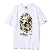 Japanese Tide brand bape short T coat men and women couples apes head violent bear joint camouflage cotton short sleeve t-shirt