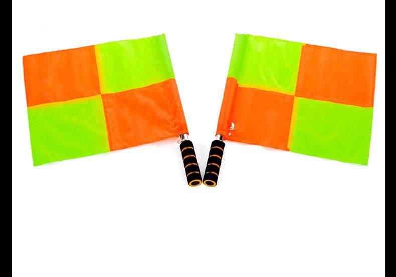 足球裁判边裁旗发令旗田径发令旗挑边器加厚红黄牌足球裁判器材