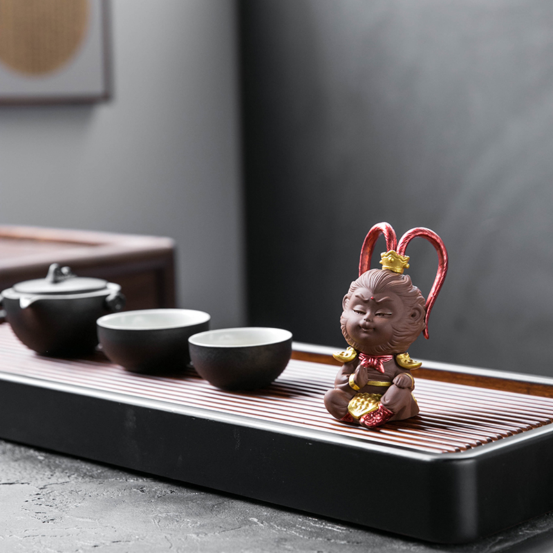 Feng purple sand tea pet furnishing articles on tea tray tea accessories tea art car act the role ofing is tasted can keep the Monkey King, the third - holiest furnishing articles