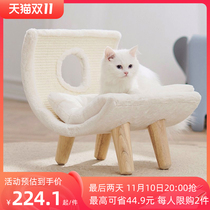 Beast brand solid wood concubine chair lying in the catwall in summer can demolish the cat house cat bed