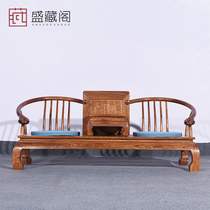 Mahogany double chair Solid wood new Chinese couple chair Rosewood simple living room furniture Sofa chair Hedgehog rosewood