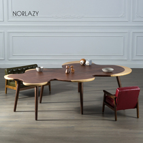 Nordic simple solid wood study table Childrens desk Modern design coffee table Kindergarten baby game table and chair set