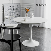 Nordic household white round table Modern simple small apartment dining table Net red Tulip table Cafe negotiation table