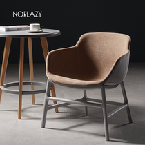 Nordic single backrest fabric sofa chair Simple modern lazy negotiation chair Office cafe leisure chair