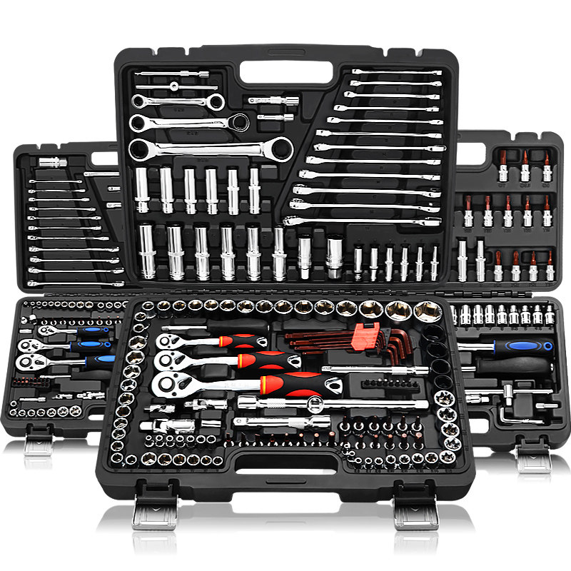 套筒扳手套装万能套管棘轮板手修车汽修多功能汽车修理维修工具箱