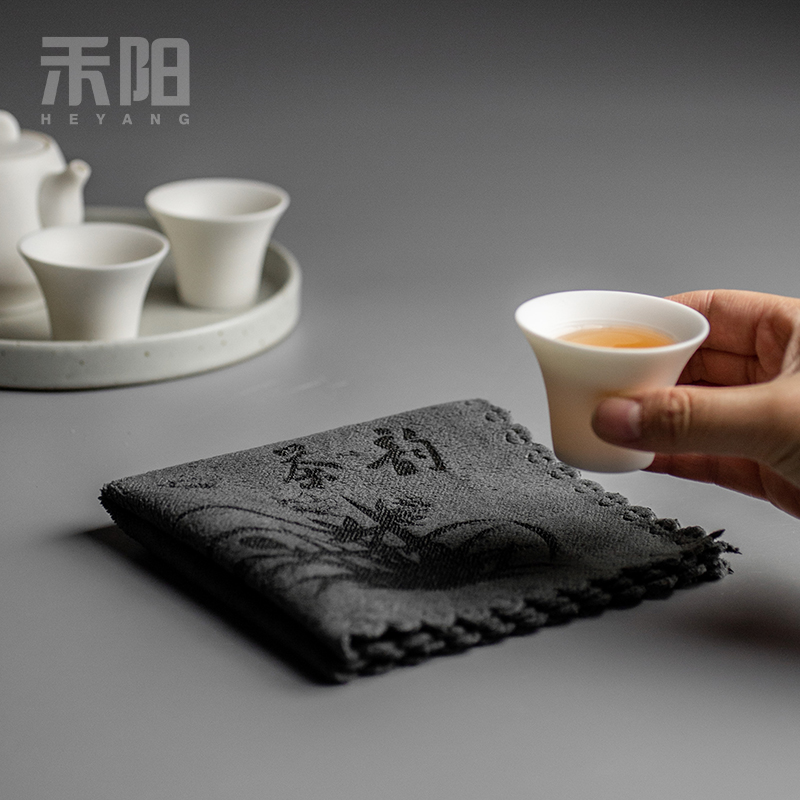 Send Yang thickening bibulous creative tea tea towels Chinese tea cloth pad cotton tea towel tea tea accessories with zero