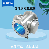 Over-flow medium pressure UV pipeline sterilizer Aquaculture Swimming pool ozone sewage treatment Sterilization instrument