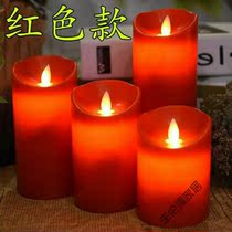 Red led electronic candle lights swing paraffin fake candle bar for Buddha wedding stage performance decorative batteries