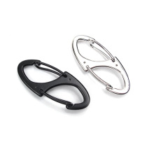 Classic concise pointed 8-shaped mini spring buckle S-shaped key fast hanging mountaineering buckle 8-shaped buckle metal connection buckle