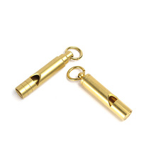 Retro brass whistle life whistle outdoor survival whistle training referee whistle keychain pendant emergency supplies
