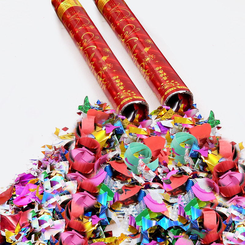 结婚庆婚礼喜庆用品大全手持礼宾花开业礼花筒拉炮喷彩带亮片礼炮_抢