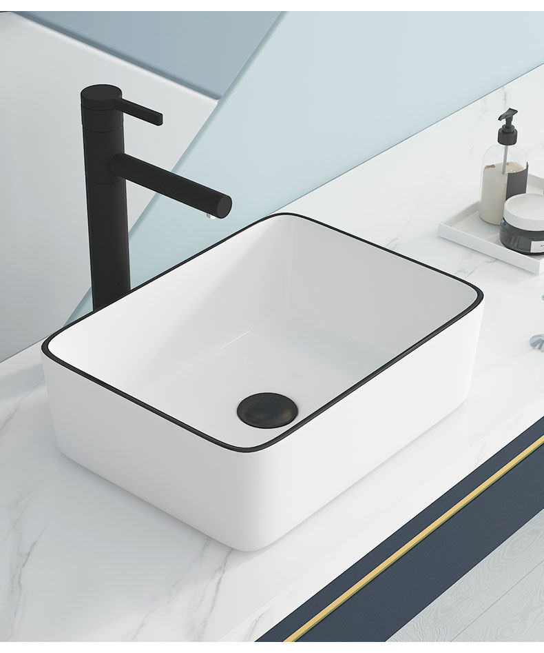 纽耐思台上盆小尺寸40x30洗脸盆家用台盆陶瓷小型洗手盆阳台单盆