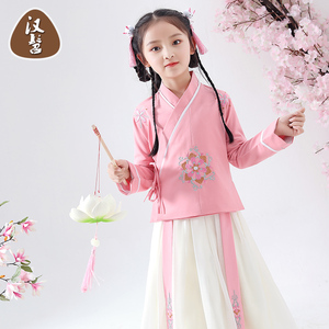 汉髫原创春秋中国风小女孩幼儿童宝宝汉服襦裙仙女童汉服唐装套装