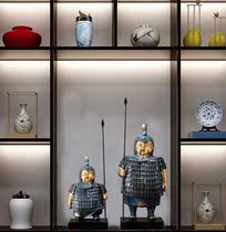 Xian Terracotta Warriors and Horses Decoration Souvenirs Handicrafts Qin Shihuang Small Model Mold Toy Cover Hand-made Desktop Decoration