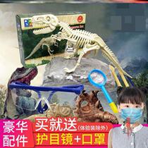 Child Dinosaur Fossil Toy Gypsum Archaeological Excavation Blind Box Digs Treasure Tronet Red Skeleton Large