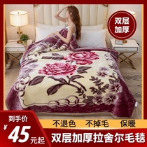 Winter Thickened Rashel Blanket Quilt Coral Flannel Blanket Bed Single Student Dorm Room Office Nap