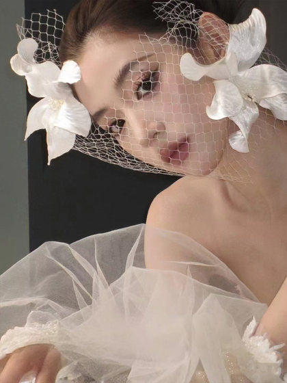 새로운 프랑스 신부 머리 장식 3 차원 레트로 시뮬레이션 꽃 메쉬 헤어 액세서리 여행 사진 웨딩 사진 드레스 액세서리 새로운 프랑스 신부 머리 장식 3 차원 레트로 시뮬레이션 꽃 메쉬 헤어 액세서리 여행 사진 웨딩 사진 드레스 액세서리