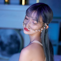 Halloween Makeup Prom Golden Pearl Covered Nightclub Party Trends Sexy Eyewear Princess Half Face Mask