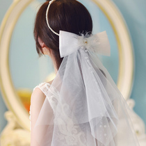 Beautiful hair accessories Joker temperament Korean exterior wedding accessories New Pearl White bride White Super fairy yarn