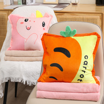 Office pillow quilt dual-purpose nap blanket three-in-one removable wash warm hand pillow meddling female multi-function