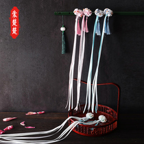 Hanfu headdress children tassel step shake to clip hairpin Super fairy retro girl antique ribbon costume girl ribbon