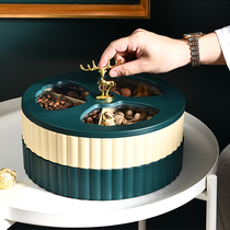 New Year Candy Box Light Lavish Living Room European Style Nut Case Melon Seeds Pan Dried Fruit Pan Creativity With Lid Home Snacks Storage