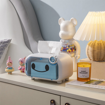 Childrens cartoon fun creative tissue box ins style cute transparent bedroom living room desktop napkin paper box