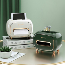 Multifunctional tissue box living room high-end light luxury creative cute desktop restaurant coffee table remote control storage pumping paper box