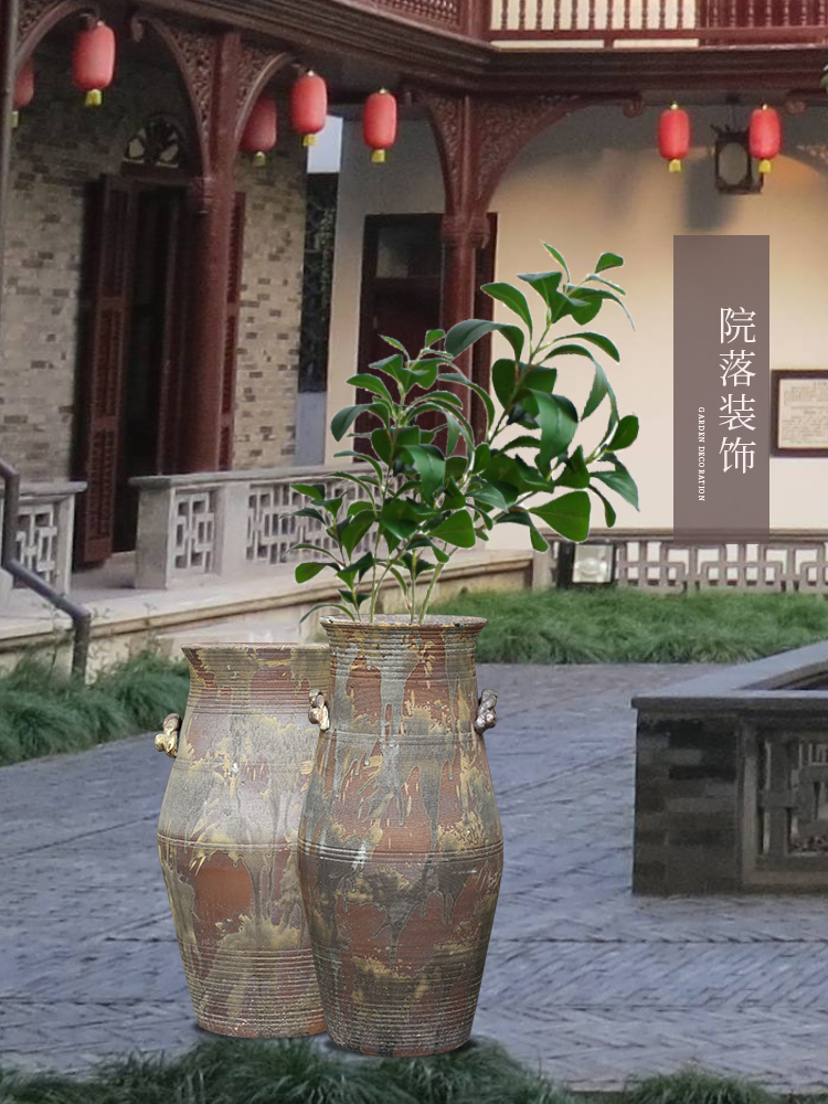 Jingdezhen ceramics raw clay ground sitting room vase courtyard study receptacle furnishing articles alien crafts ornament