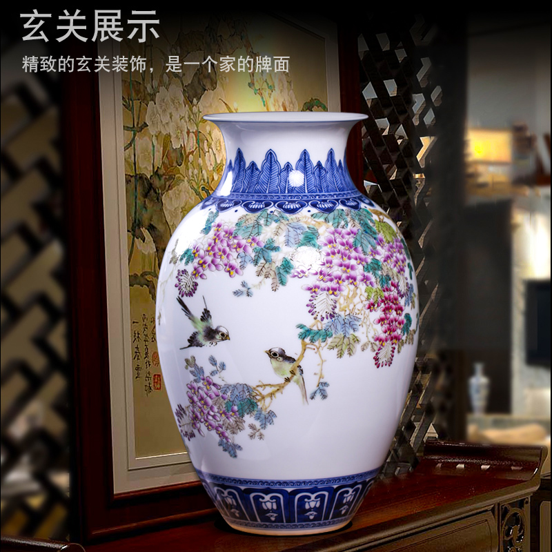 Jingdezhen ceramics masters hand draw the sabingga sukdun dergici jimbi vase home sitting room rich ancient frame study adornment