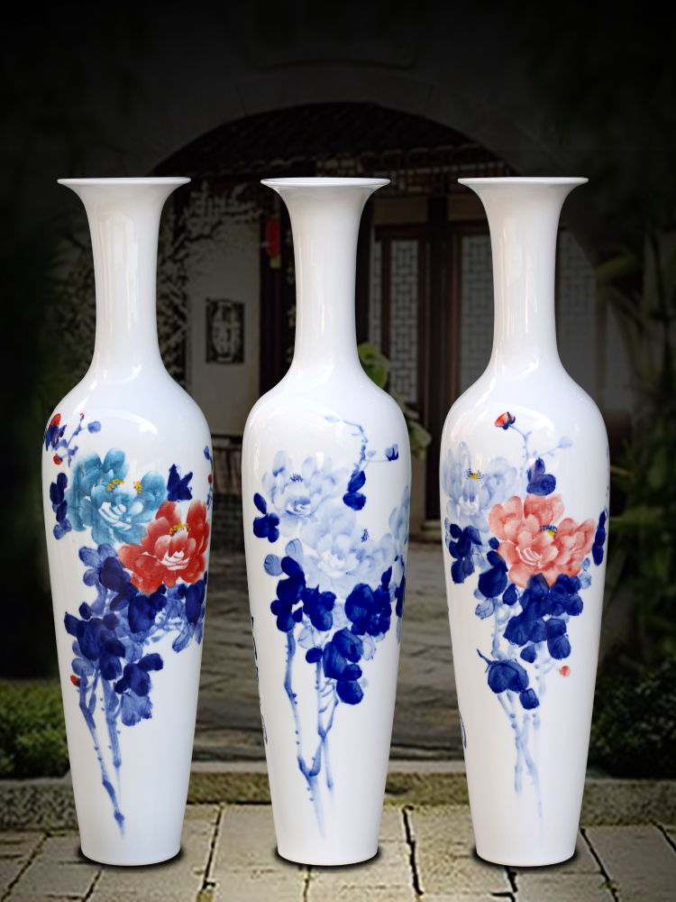 Jingdezhen ceramic hand - made vase contracted landing fresh modern furnishing articles study store opening gifts