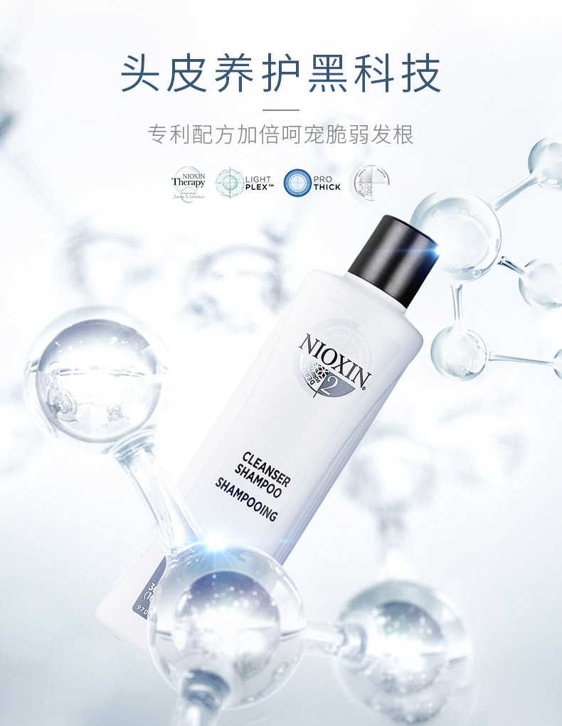 美国nioxin丽康丝2号防脱发洗发水介绍