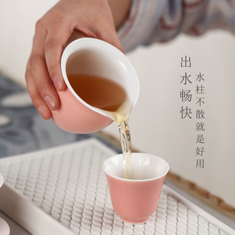 Bright products fair keller large capacity of tea ware jingdezhen ceramic pink getting points kung fu tea set, cup and cup and cup