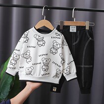 Korean boys spring suit 2021 new foreign baby spring and autumn fashionable handsome clothes baby childrens clothing tide