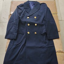 Stock old goods 87 sea blue Womens horse pants coat vintage autumn and winter long windbreaker collection nostalgia